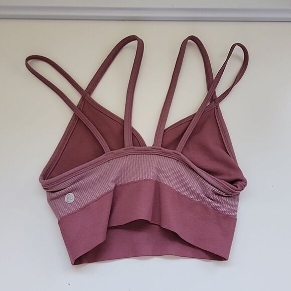 Zella Body small strappy sports bra wire free fitted pull over ribbed top womens - Picture 3 of 5